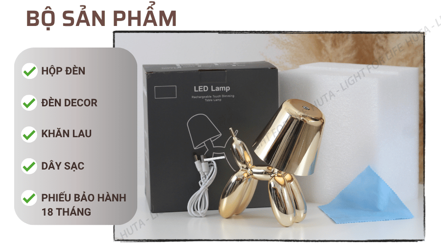 5. Chính sách bảo hành đèn bàn trang trí HUTA