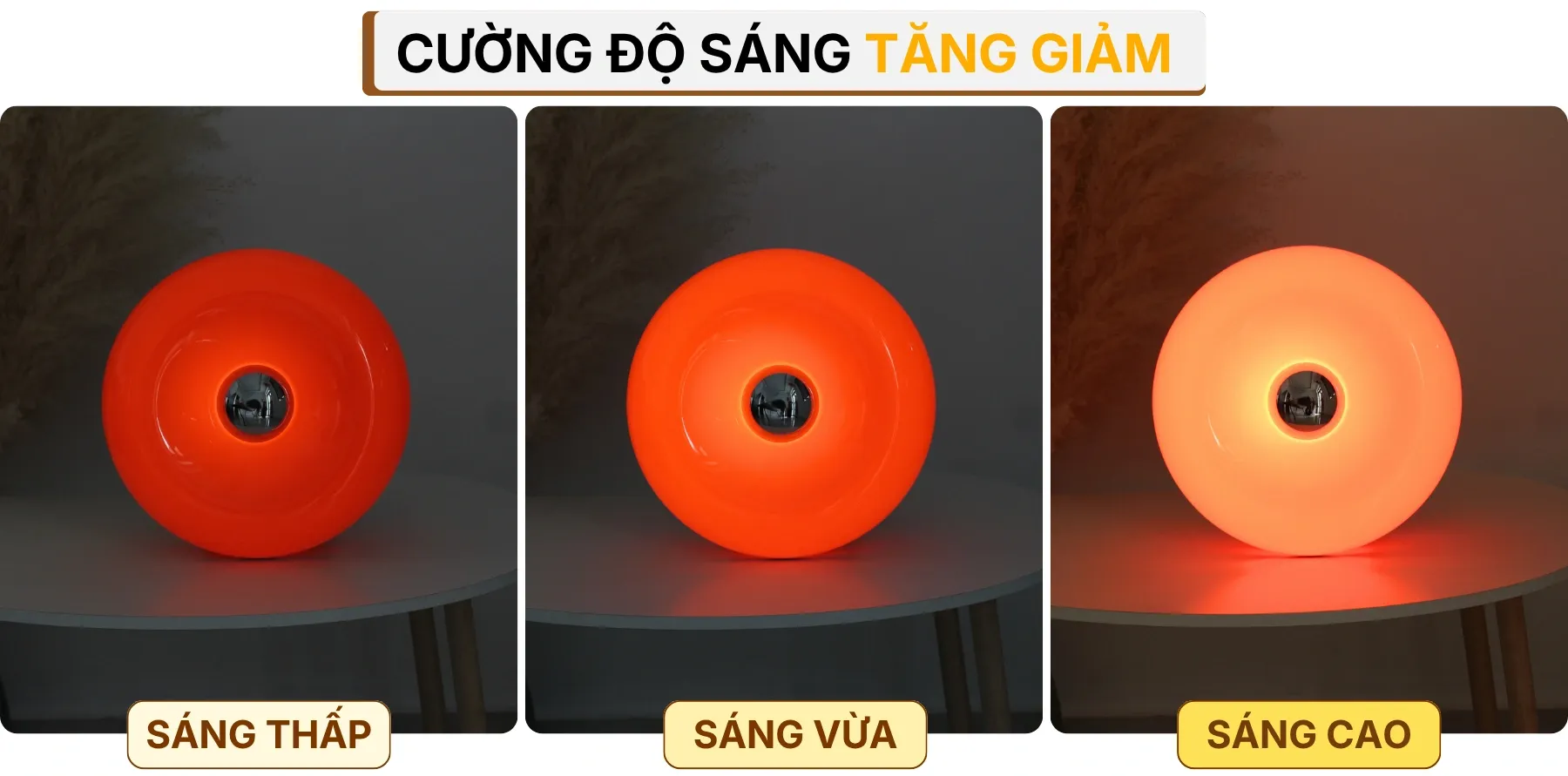 4. HIỆU ỨNG ÁNH SÁNG ĐÈN BÀN TRANG TRÍ DONUT