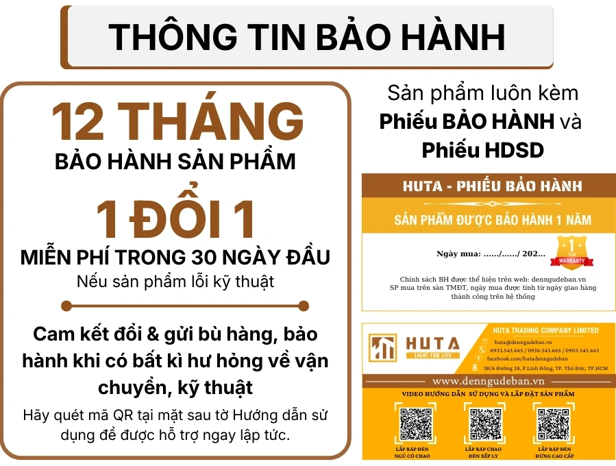 7. CHÍNH SÁCH BẢO HÀNH VÀ CAM KẾT CỦA HUTA