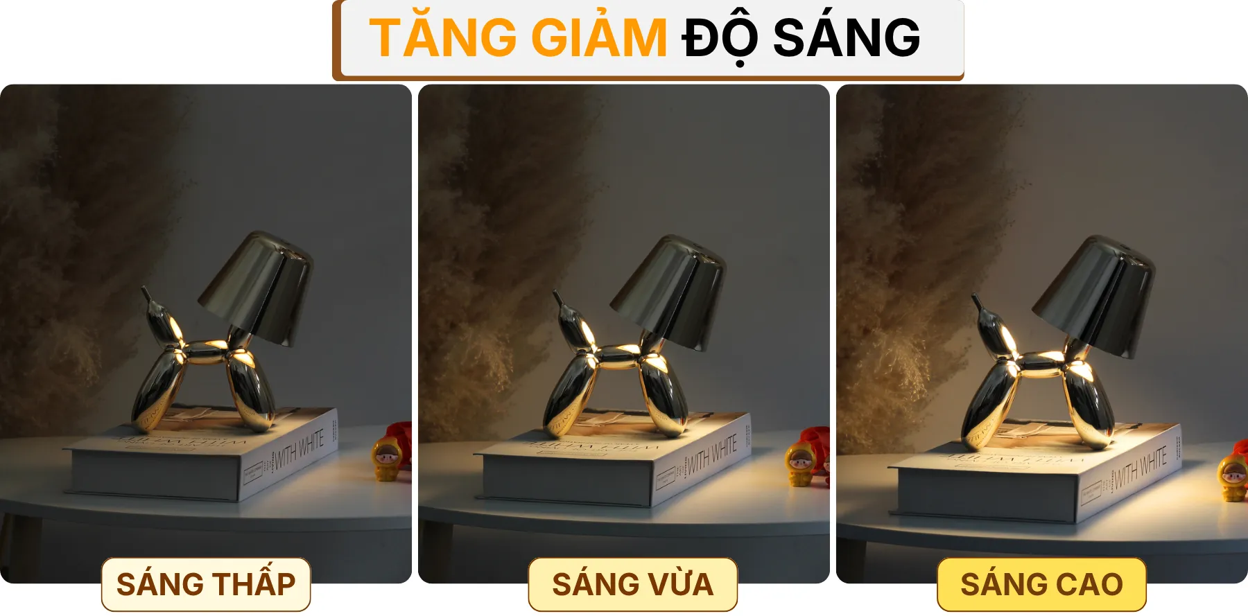 4. HIỆU ỨNG ÁNH SÁNG ĐÈN BÀN TRANG TRÍ DOGO