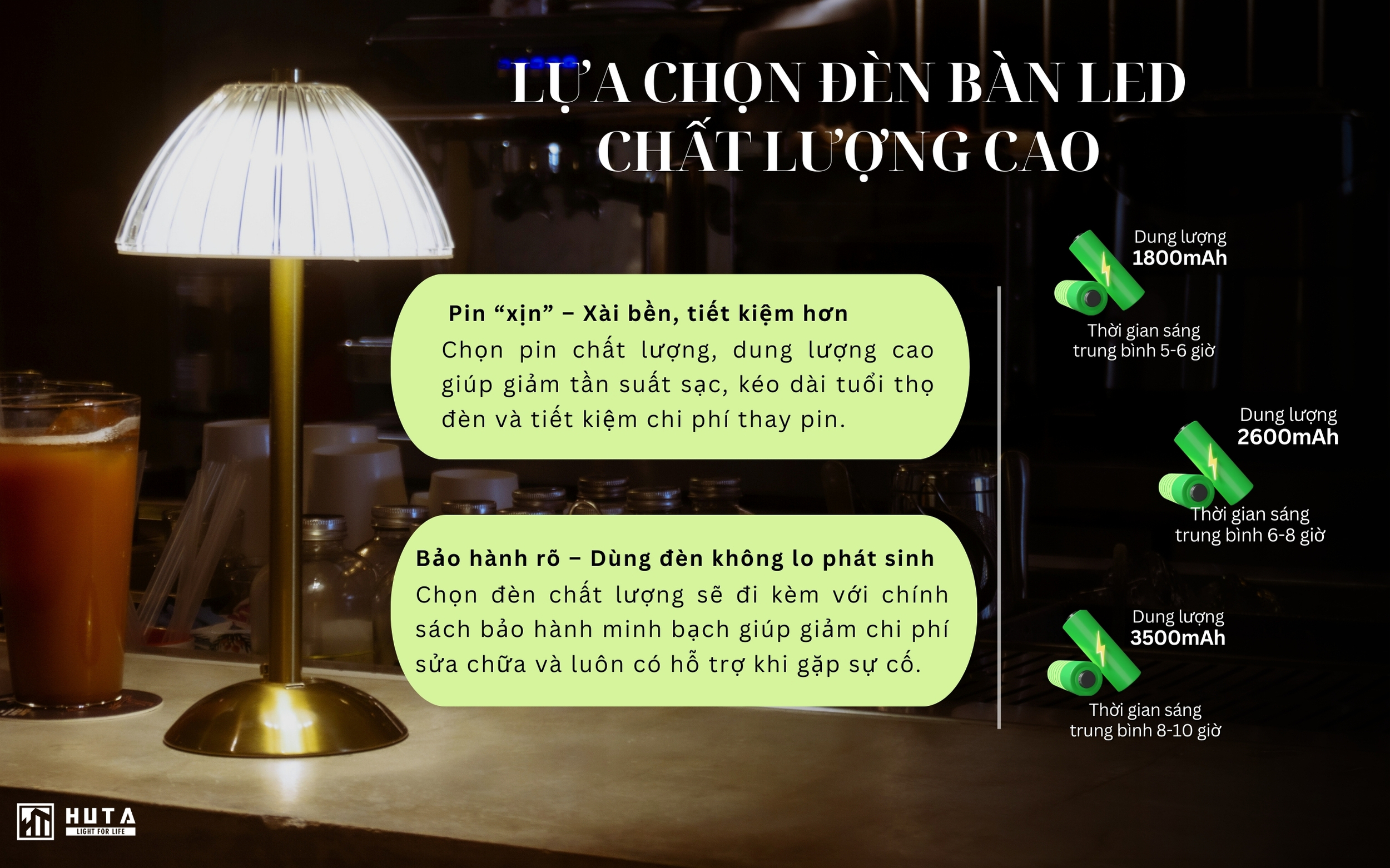 Lựa chọn đèn bàn LED chất lượng cao