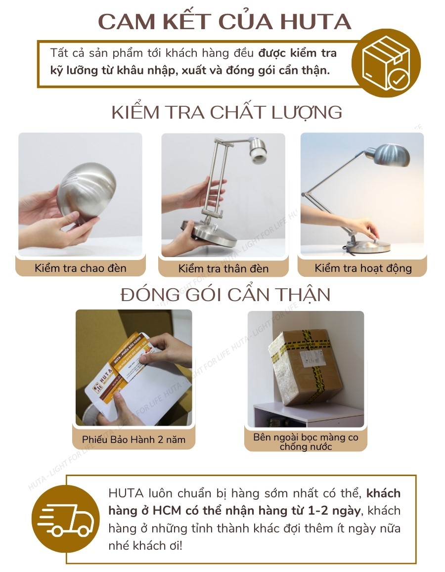 5. Chính sách bảo hành và cam kết của HUTA