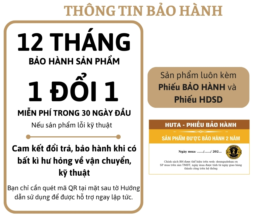 5. Chính sách bảo hành và cam kết của HUTA