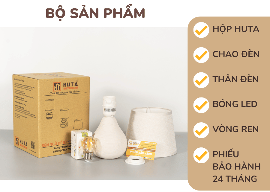 5. Chính sách bảo hành đèn ngủ để bàn HUTA