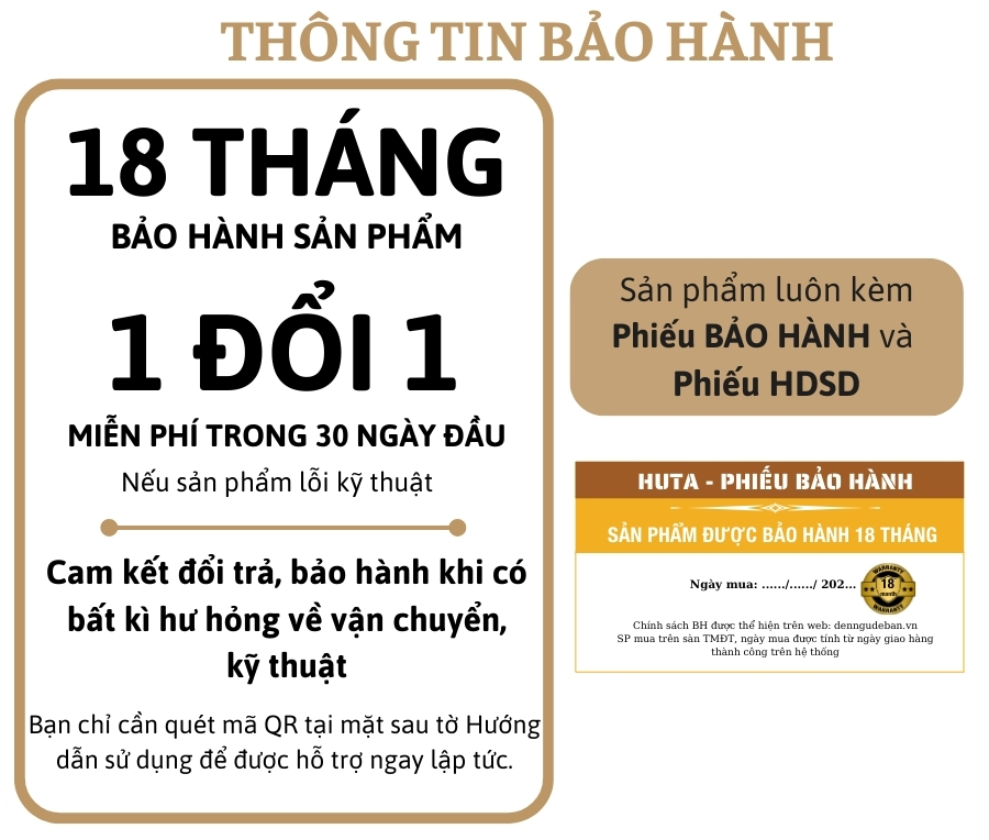 5. Chính sách bảo hành và cam kết của HUTA