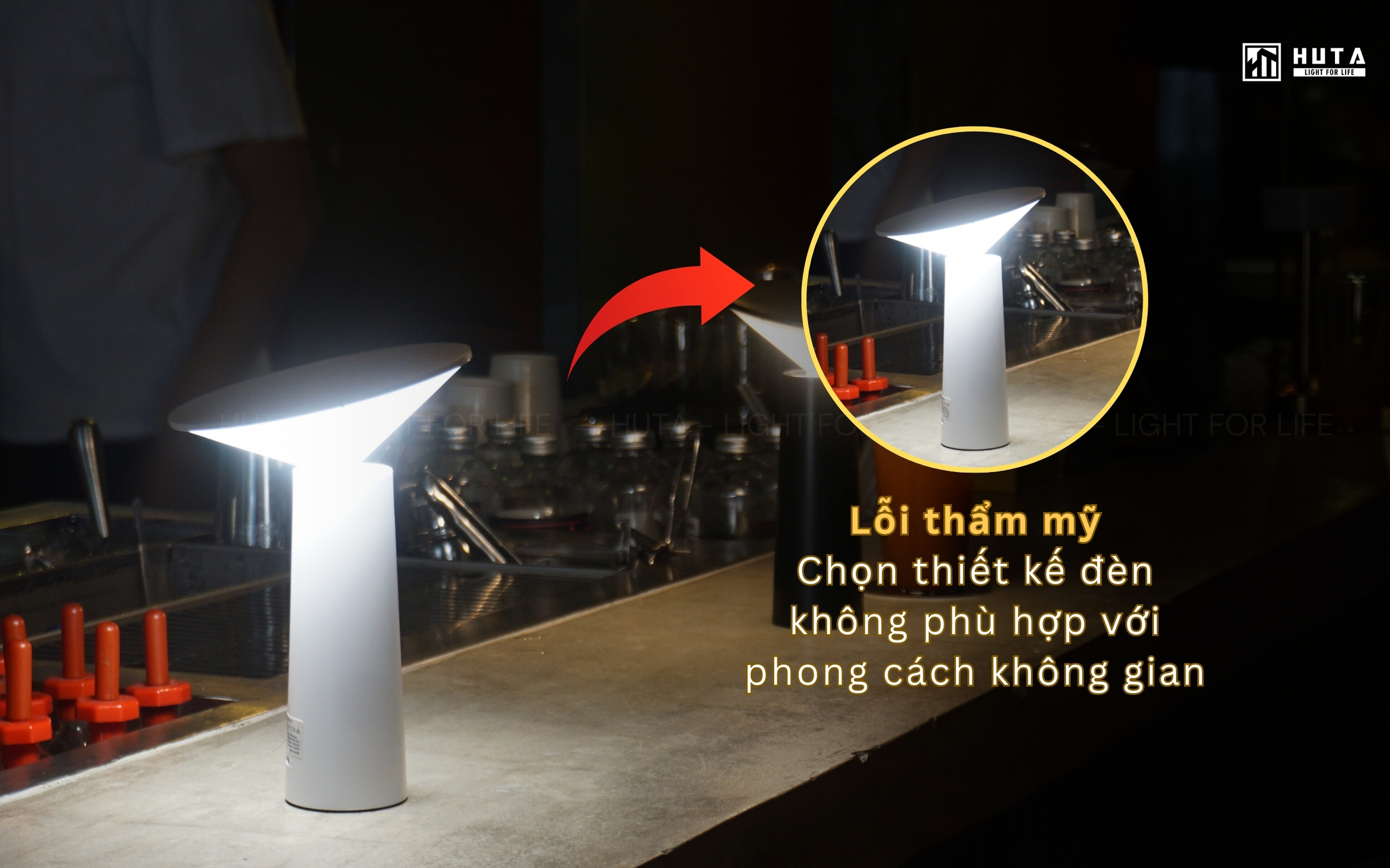 Lỗi thẩm mỹ lựa chọn kiểu dáng đèn sai