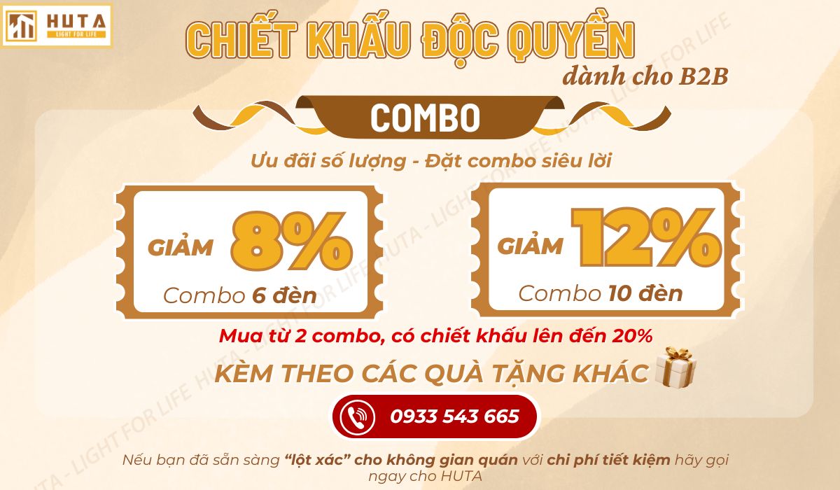 Báo giá đèn bàn sạc pin HUTA cho doanh nghiệp B2B