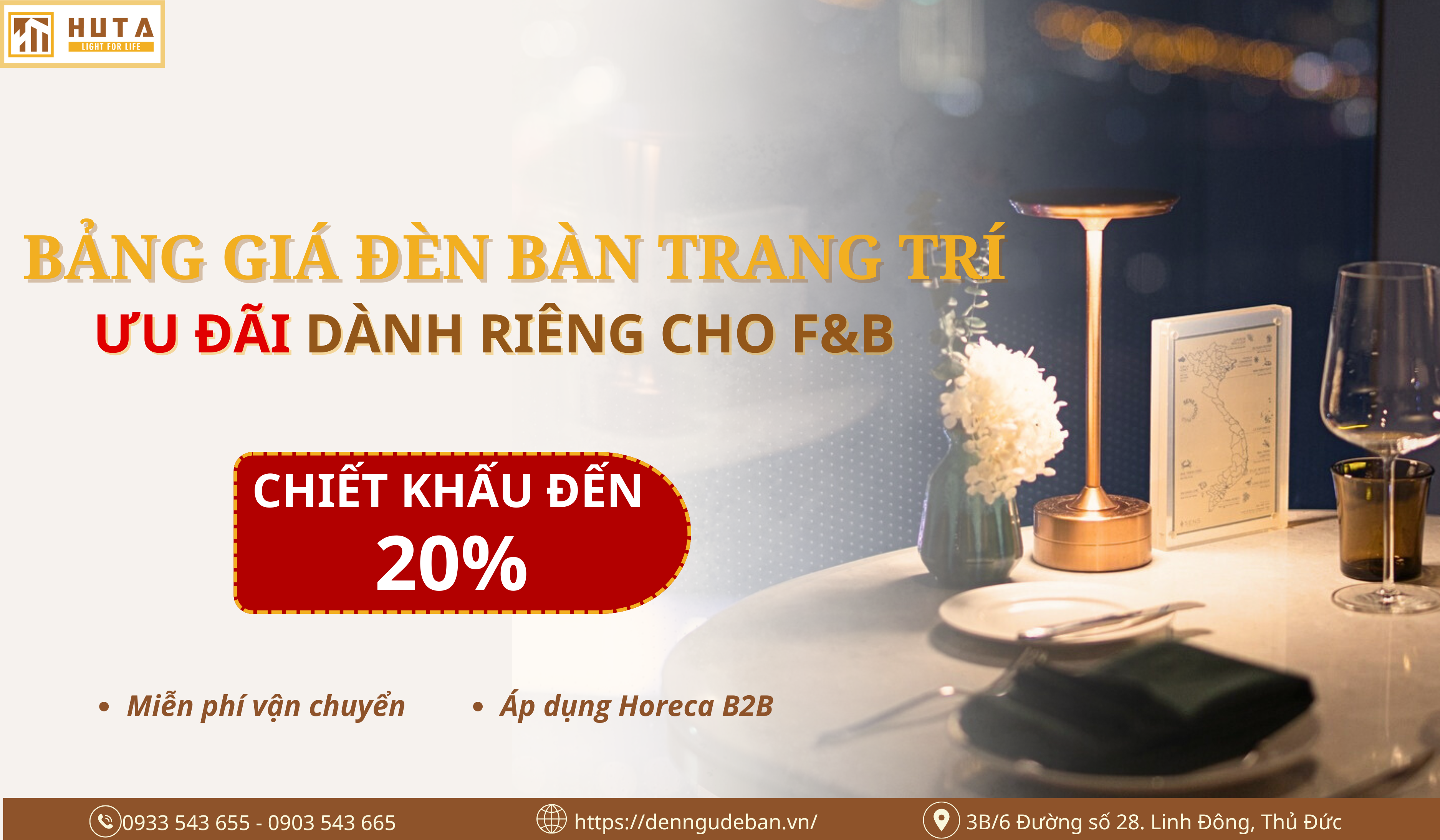 BẢNG GIÁ ĐÈN BÀN PIN SẠC NHÀ HÀNG, QUÁN BAR UY TÍN 2025