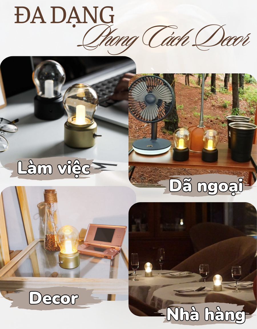 Ứng dụng của đèn bàn LED quán bar, nhà hàng MN1