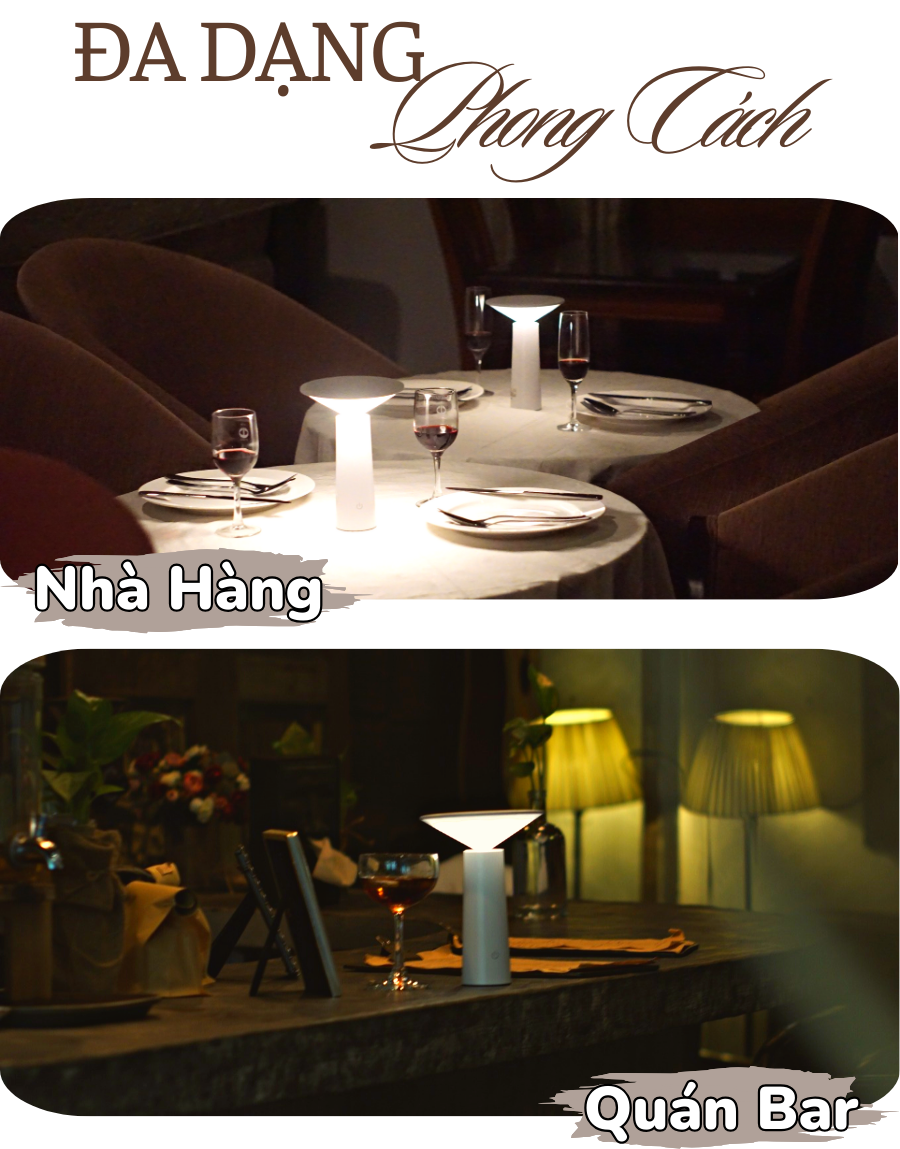Ứng dụng của đèn bàn LED quầy bar, nhà hàng CHOP1