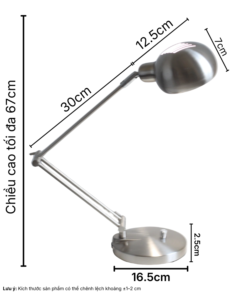 3. THÔNG SỐ KỸ THUẬT ĐÈN BÀN HỌC LVK3