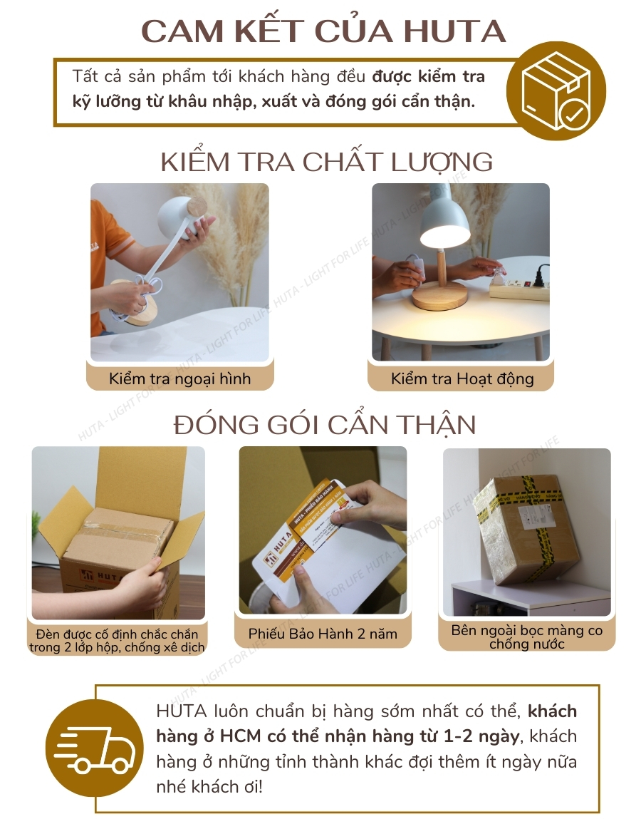 5. Chính sách bảo hành và cam kết của HUTA