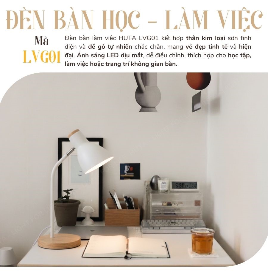 1. Đèn bàn học mã LVG01 có gì nổi bật?