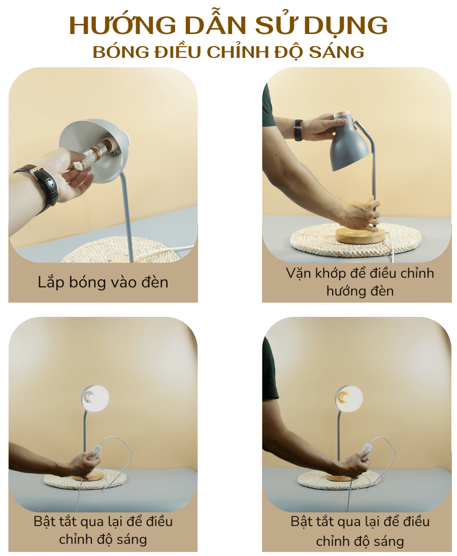 3. Đèn bàn học LVG01 sử dụng như thế nào?