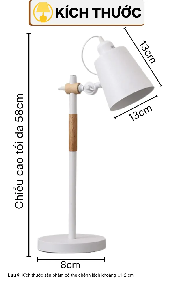 THÔNG SỐ KỸ THUẬT ĐÈN BÀN HỌC LVK1
