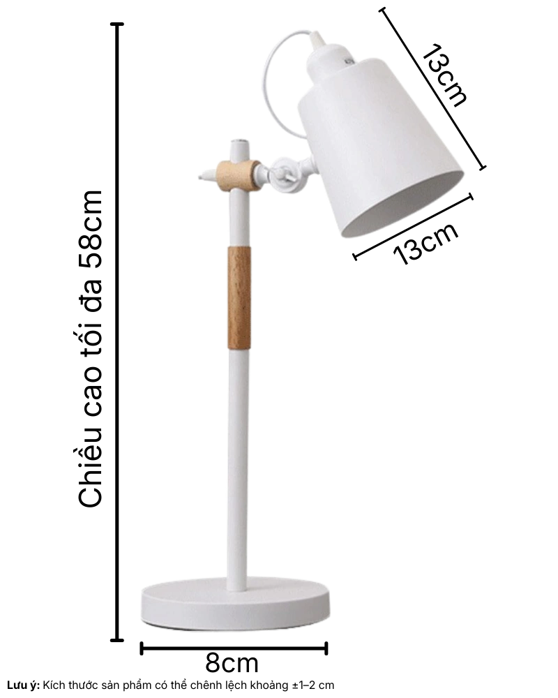 3. THÔNG SỐ KỸ THUẬT ĐÈN BÀN HỌC LVK1