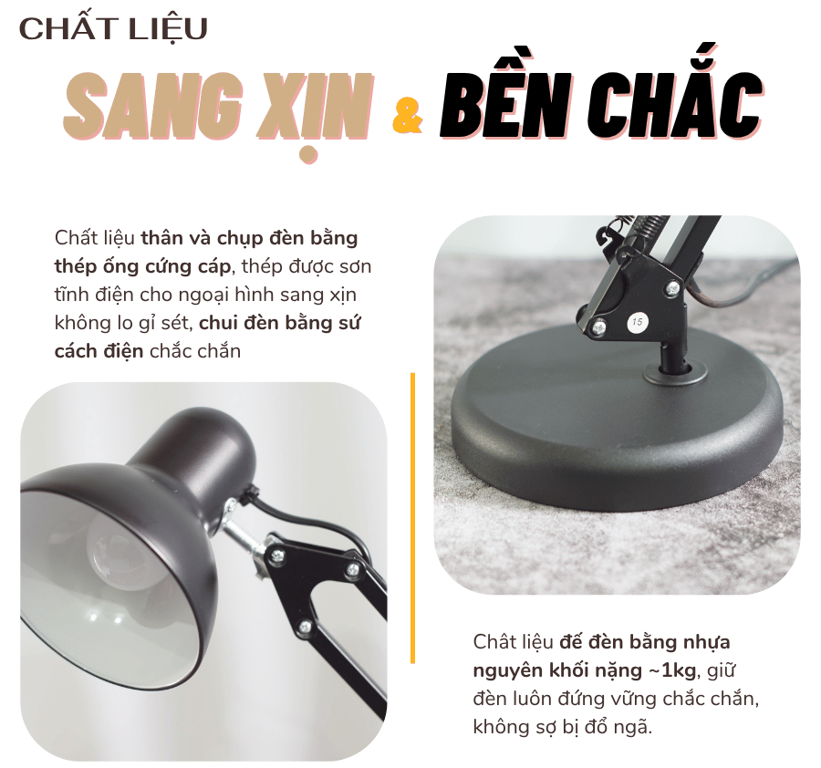 1. Đèn bàn làm việc mã KYSU01 có gì nổi bật?
