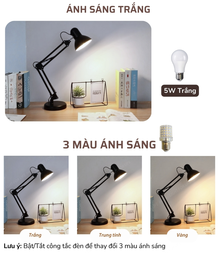 2. Thông số kĩ thuật đèn bàn làm việc KYSU01