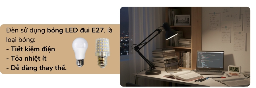 2. Thông số kĩ thuật đèn bàn học KYSU1