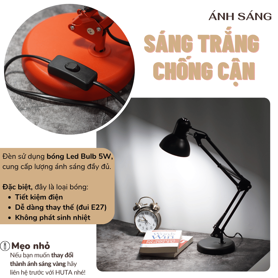 2. Thông số kĩ thuật đèn bàn làm việc KYSU01