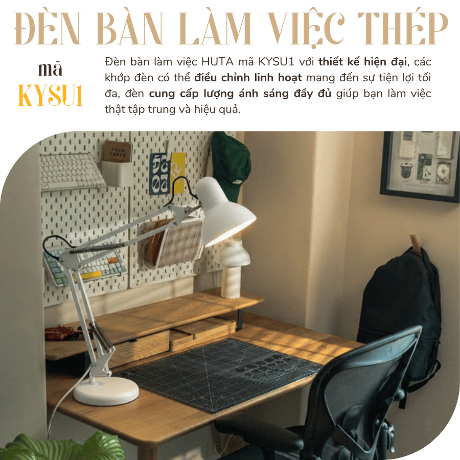 1. Đèn bàn làm việc mã KYSU01 có gì nổi bật?