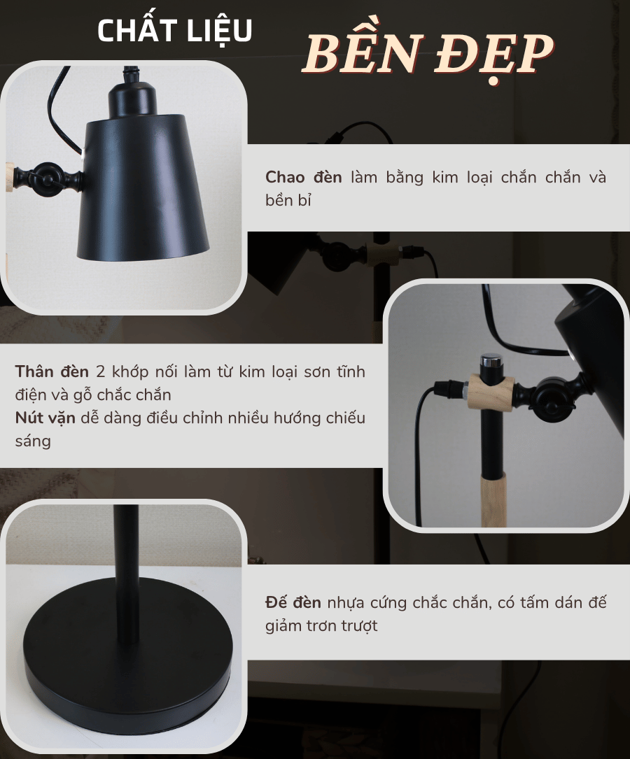 1. Đèn bàn làm việc mã LVK01 có gì nổi bật?