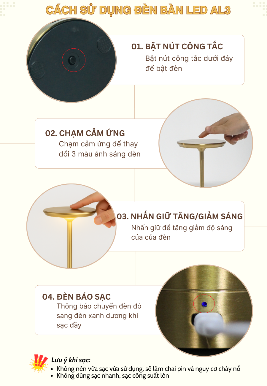 Đèn trang trí bàn ăn quán bar, nhà hàng AL3 có dễ sử dụng không