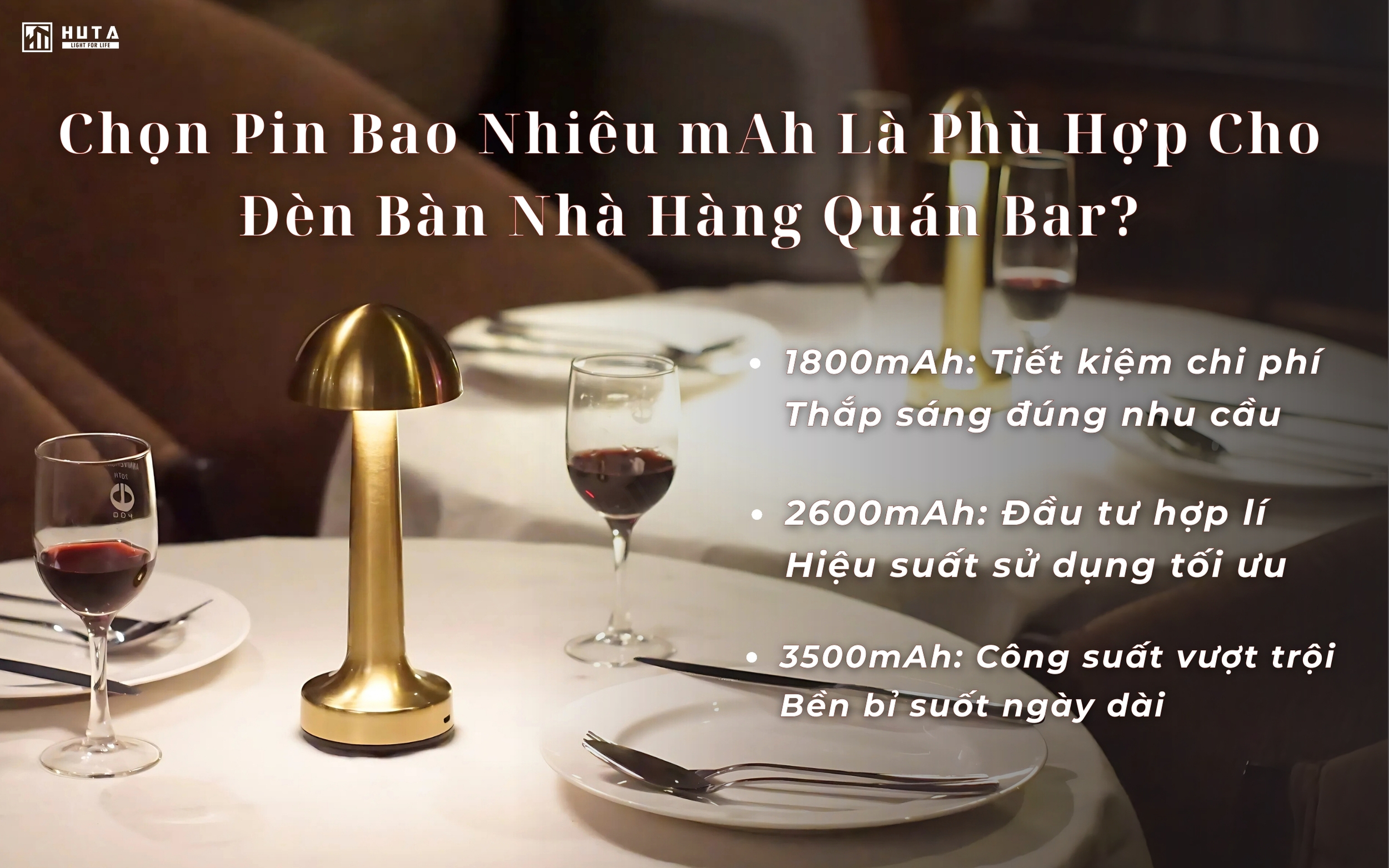 đèn bàn nhà hàng quán bar