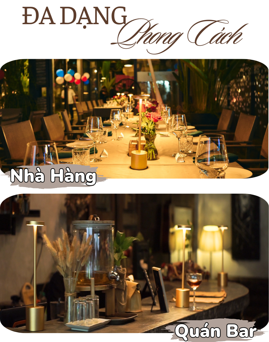 Ứng dụng của đèn bàn LED quán bar, nhà hàng AL1