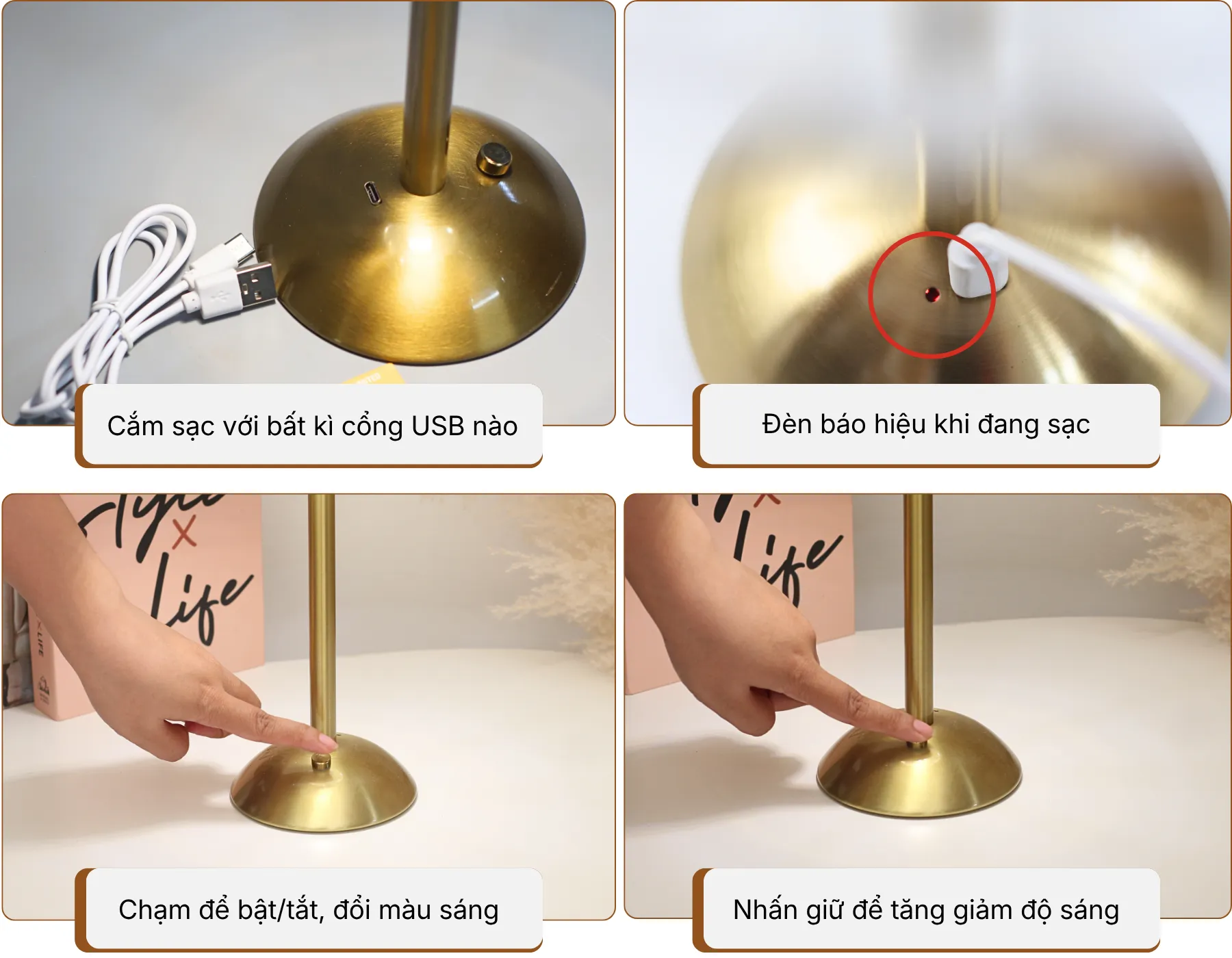 5. HƯỚNG DẪN SỬ DỤNG ĐÈN BÀN TRANG TRÍ RESDUNON