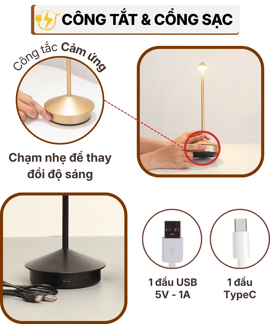 THÔNG SỐ KỸ THUẬT ĐÈN BÀN TRANG TRÍ TAMGIAC