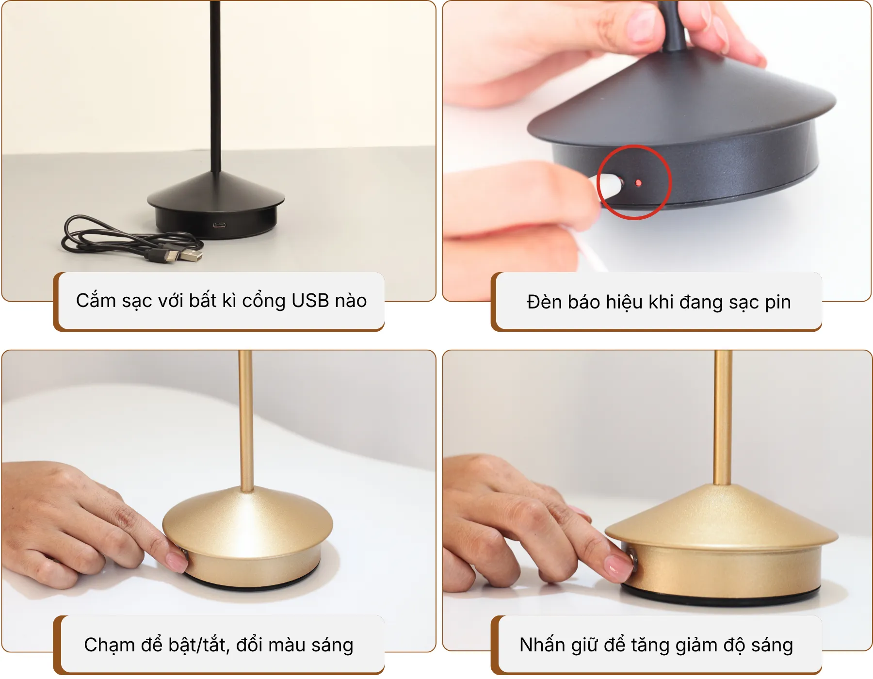 5. HƯỚNG DẪN SỬ DỤNG ĐÈN BÀN TRANG TRÍ TAMGIAC