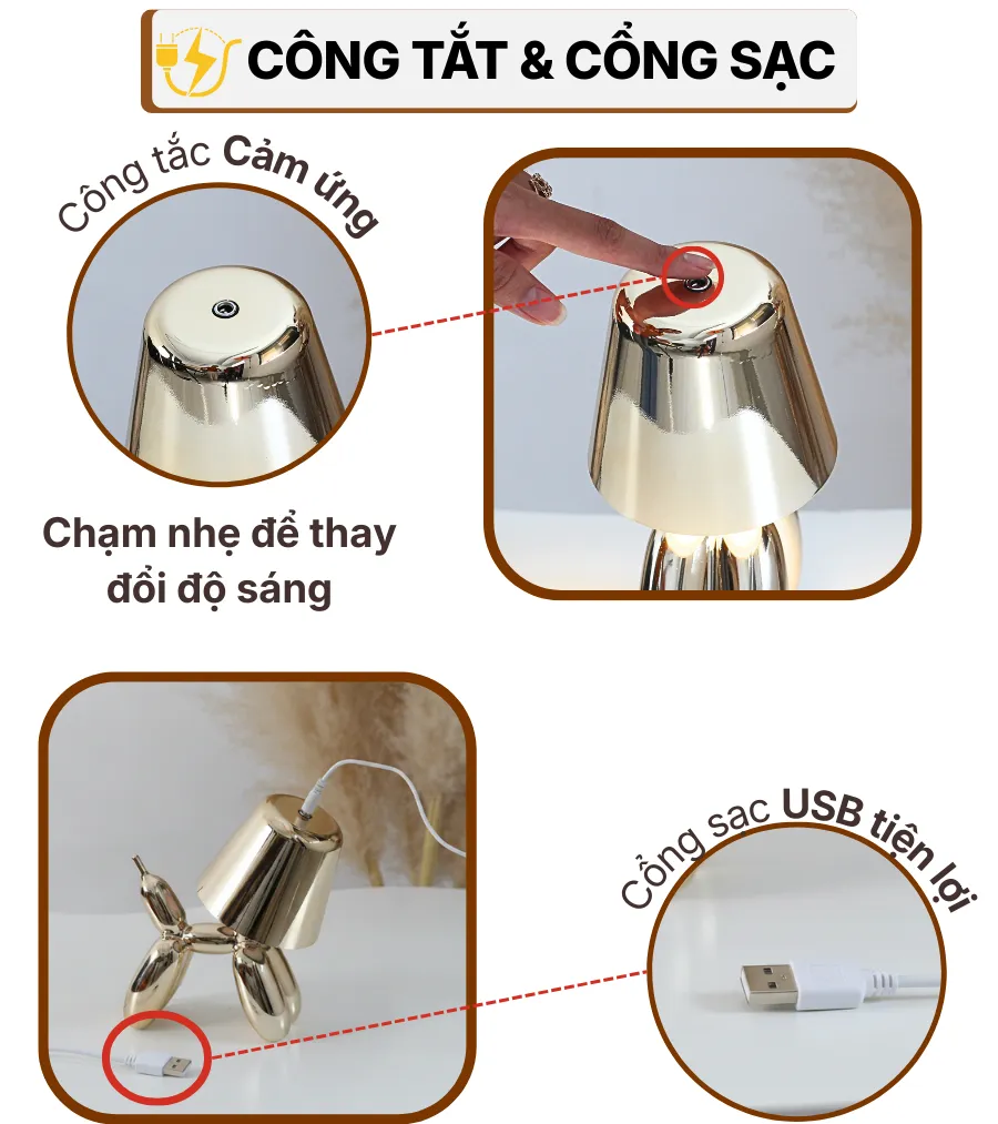 THÔNG SỐ KỸ THUẬT ĐÈN BÀN BÀN TRANG TRÍ DOGO