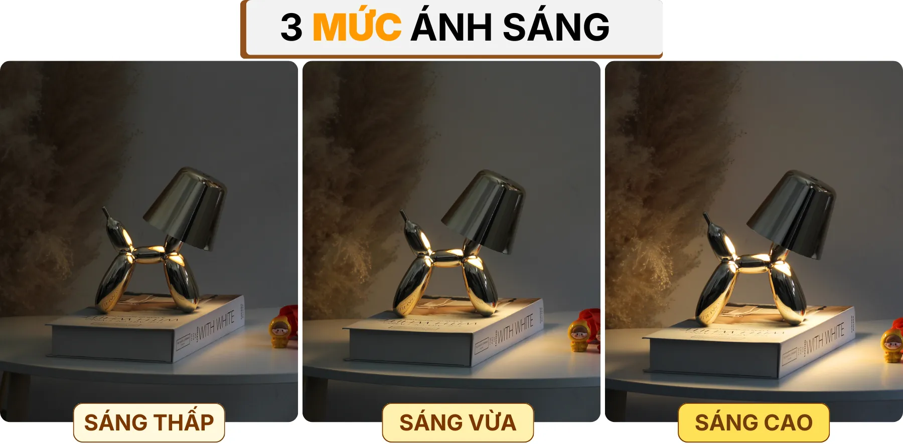 4. HIỆU ỨNG ÁNH SÁNG ĐÈN BÀN TRANG TRÍ DOGO