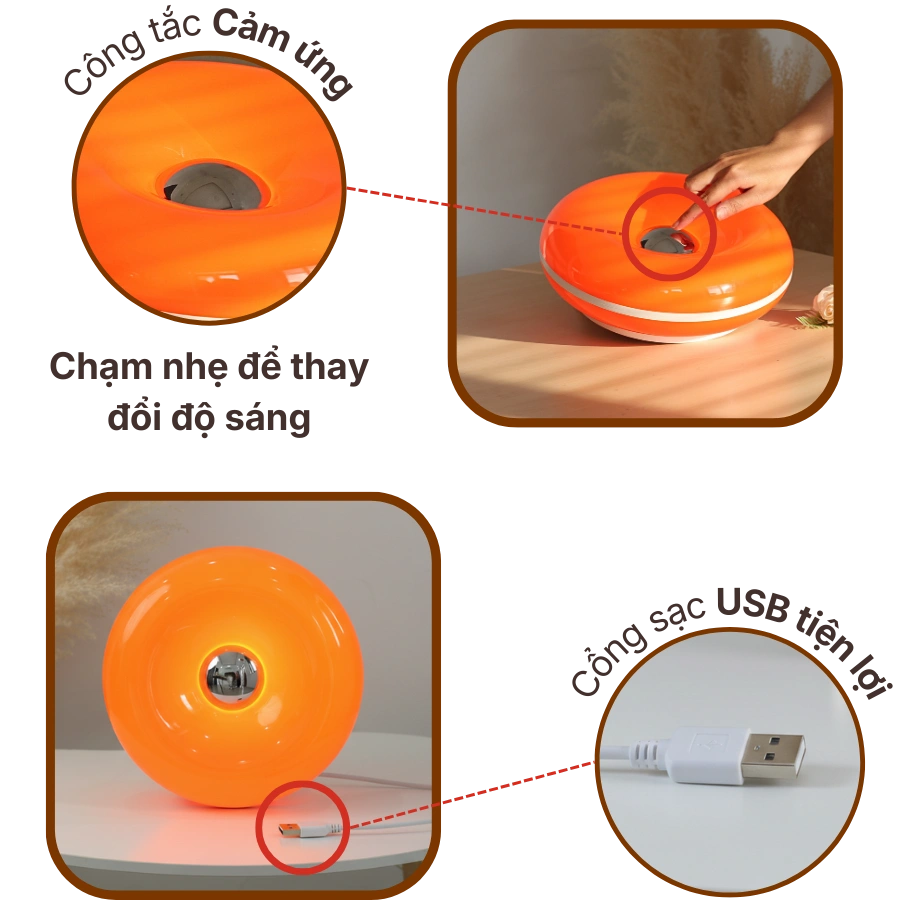 3. THÔNG SỐ KỸ THUẬT ĐÈN BÀN TRANG TRÍ DONUT