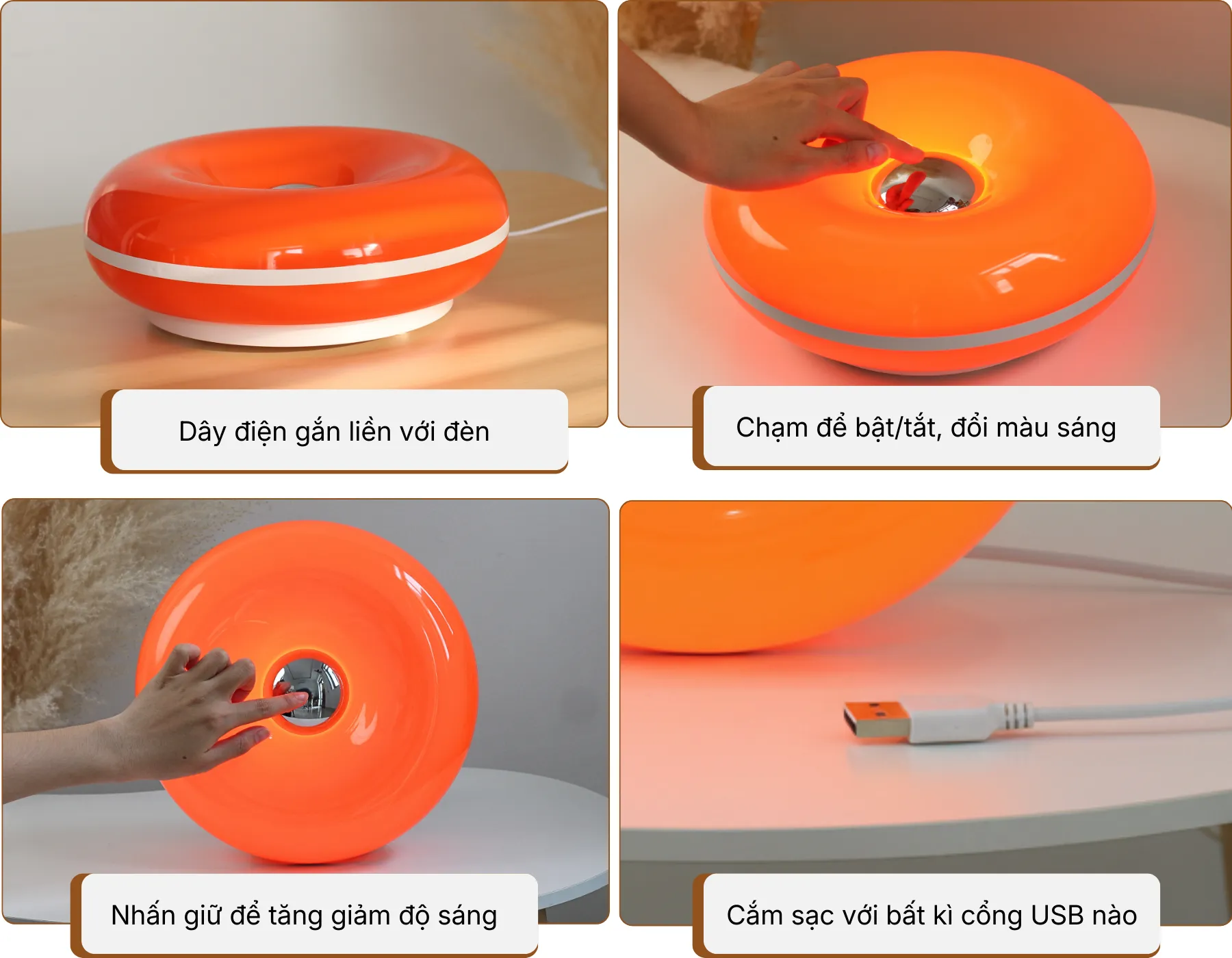 5. HƯỚNG DẪN SỬ DỤNG ĐÈN BÀN TRANG TRÍ DONUT