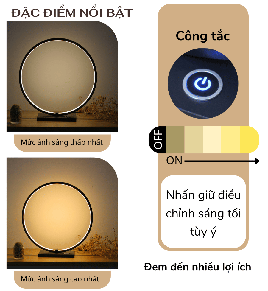 2. Thông số kĩ thuật đèn bàn trang trí C01