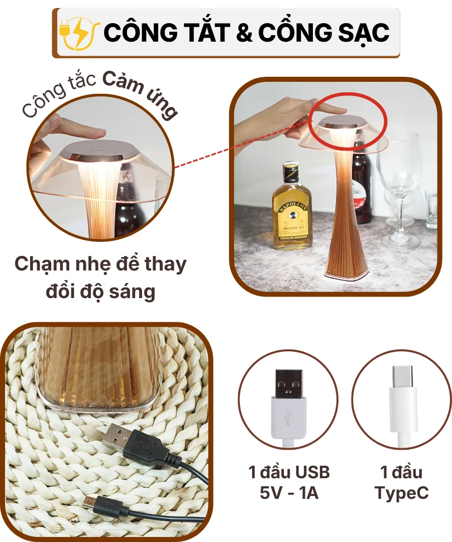 THÔNG SỐ KỸ THUẬT ĐÈN BÀN TRANG TRÍ ET1