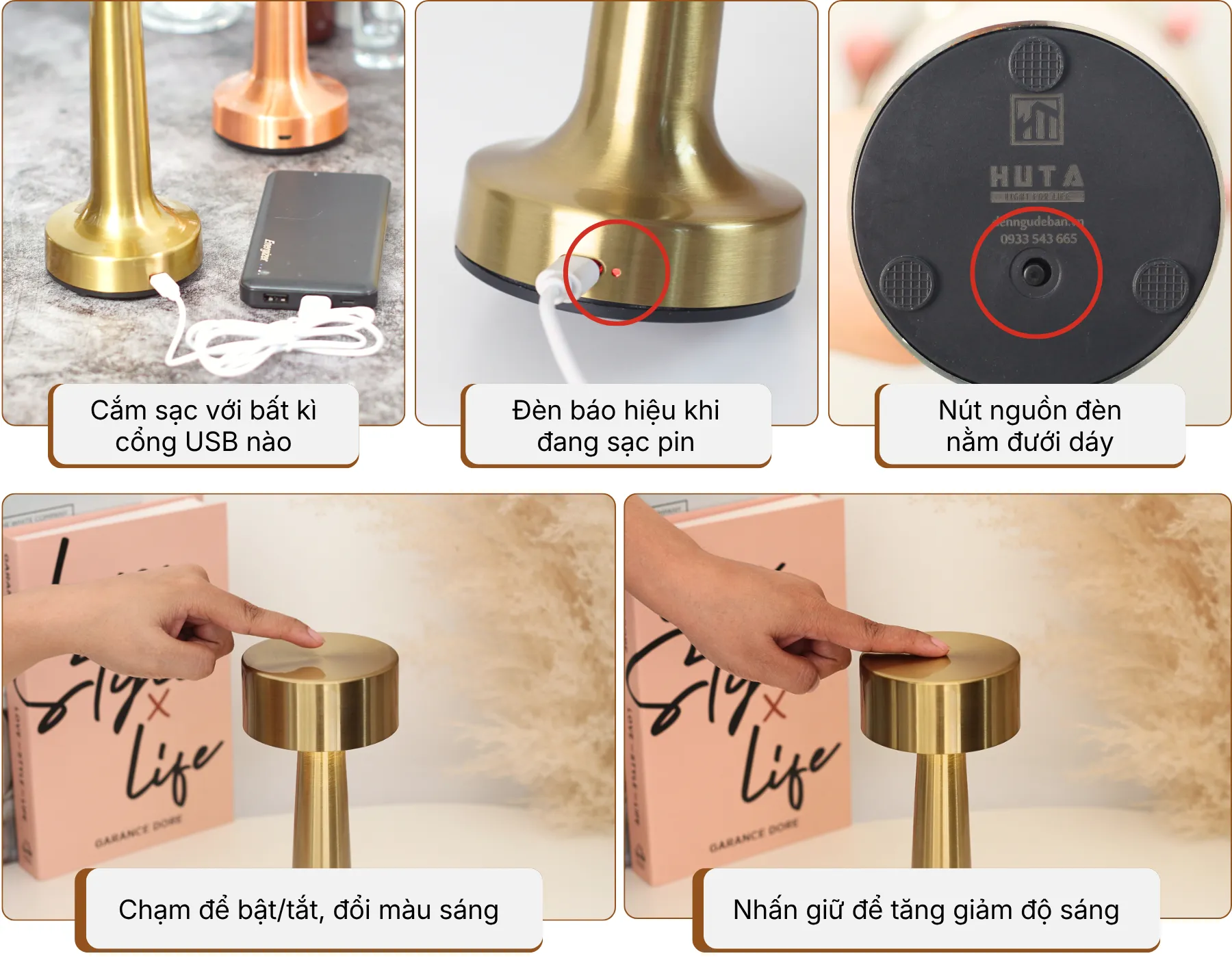 5. HƯỚNG DẪN SỬ DỤNG ĐÈN BÀN TRANG TRÍ RESTRU