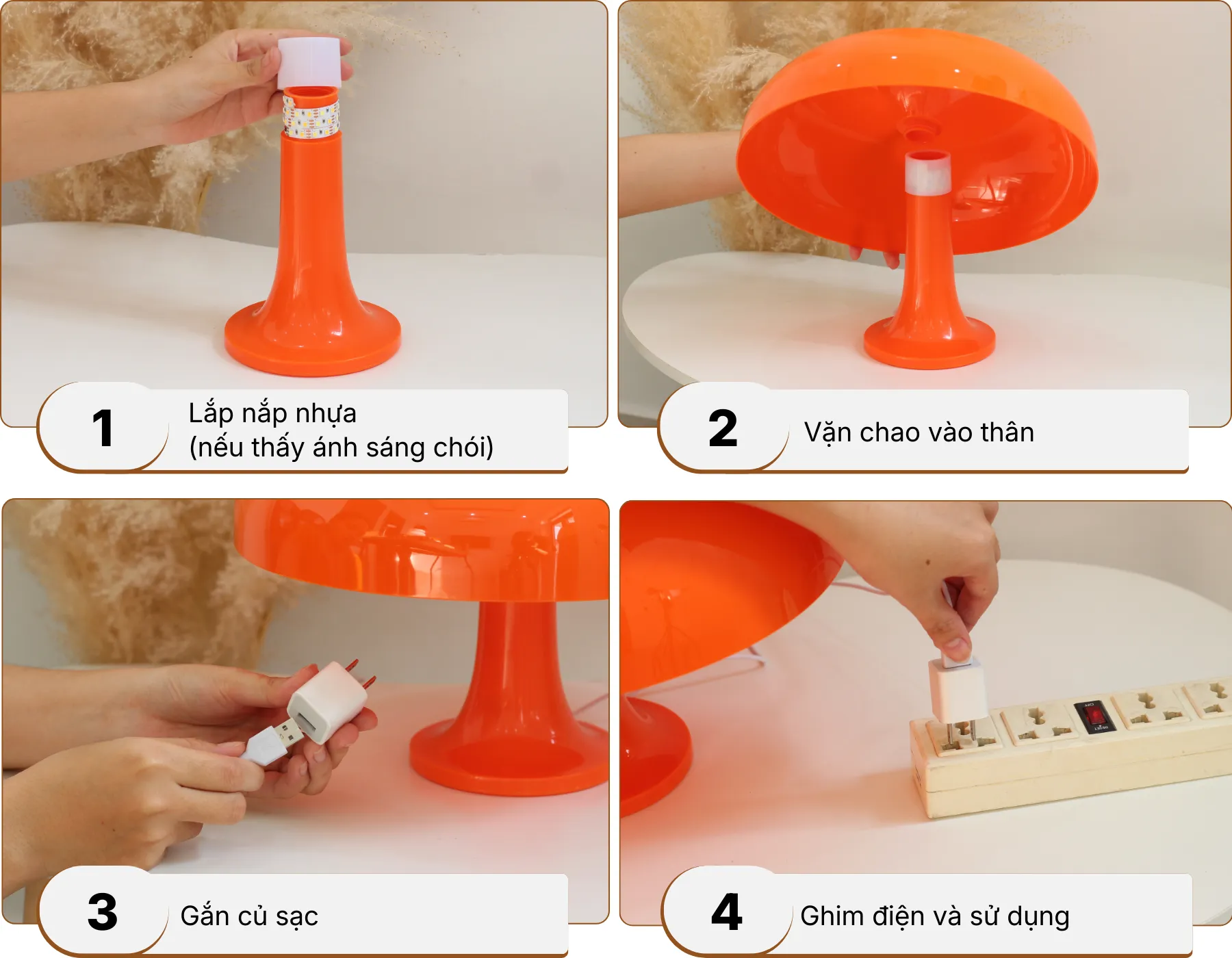 5. HƯỚNG DẪN SỬ DỤNG ĐÈN BÀN TRANG TRÍ LUMO