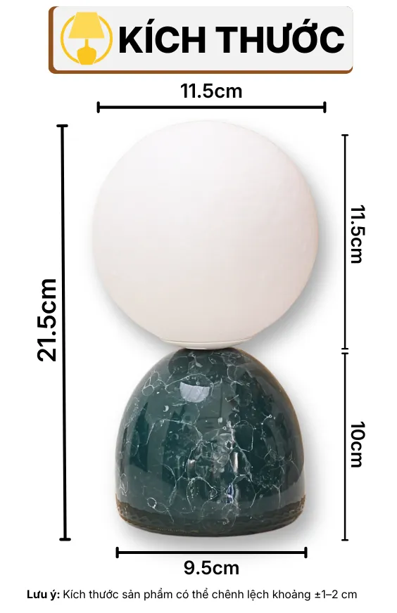 THÔNG SỐ KỸ THUẬT ĐÈN BÀN TRANG TRÍ MT2