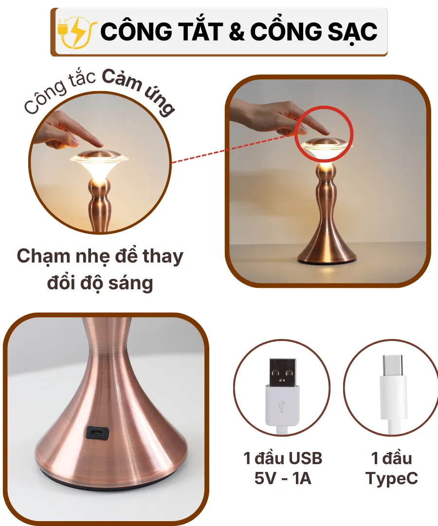 THÔNG SỐ KỸ THUẬT ĐÈN BÀN TRANG TRÍ RESCUP