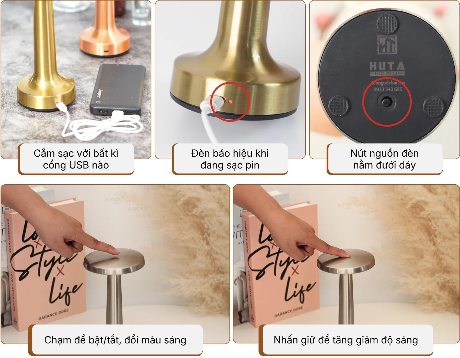 5. HƯỚNG DẪN SỬ DỤNG ĐÈN BÀN TRANG TRÍ RESDIA2