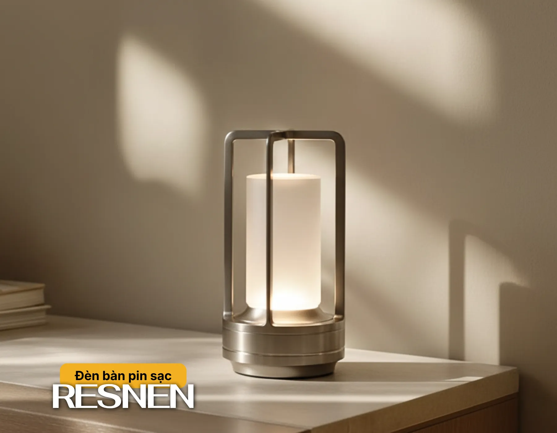 Đèn Bàn Cảm Ứng Hiện Đại HUTA Light For Life AL4 Kim Loại Sơn Tĩnh Điện, Thiết Kế Hiện Đại, Pin Sạc Tích Điện