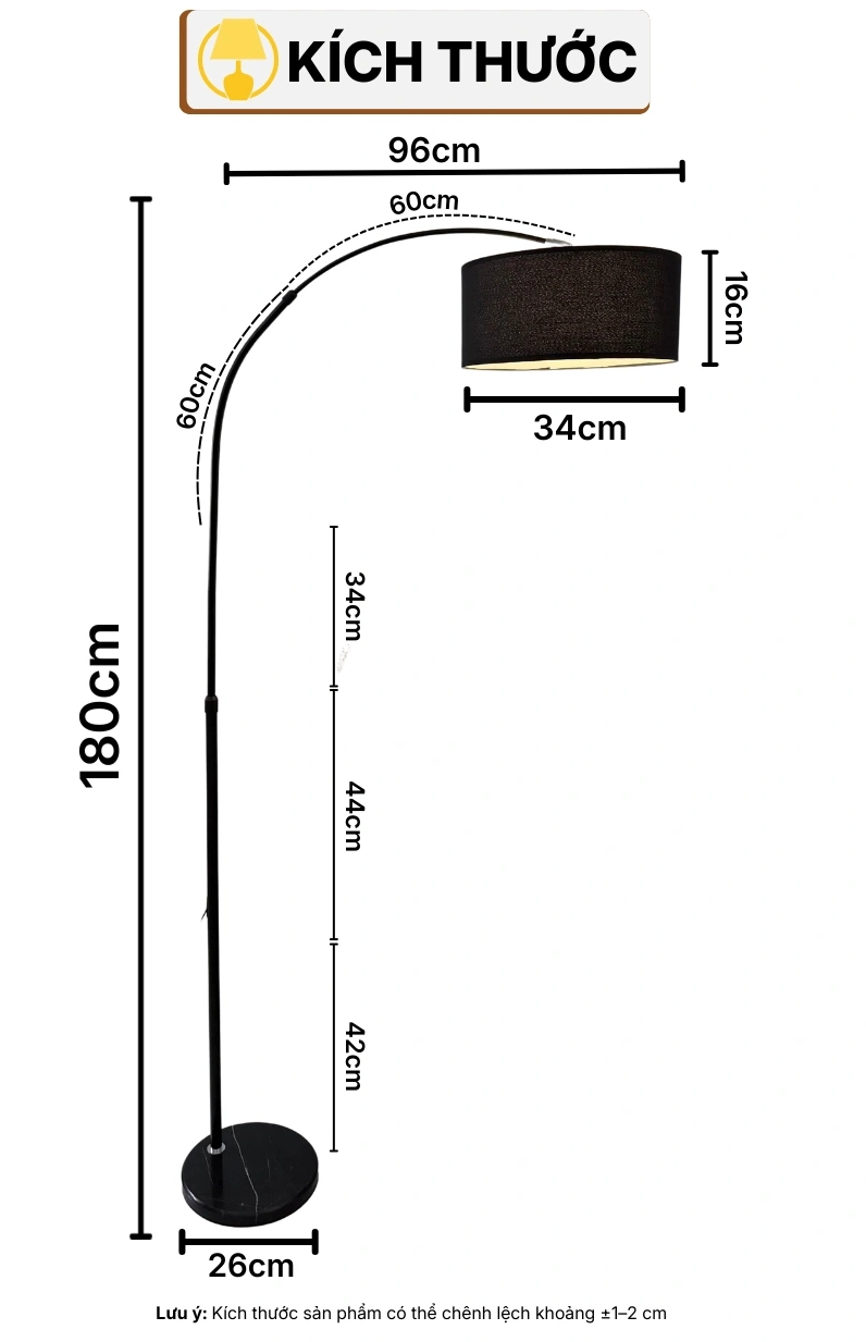 THÔNG SỐ KỸ THUẬT ĐÈN CÂY ĐỨNG ĐÈN SÀN KC2