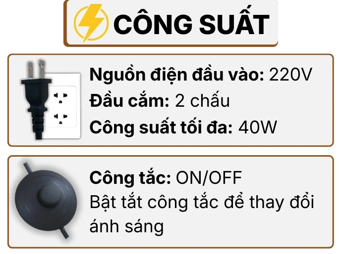 THÔNG SỐ KỸ THUẬT ĐÈN CÂY ĐỨNG ĐÈN SÀN KC3