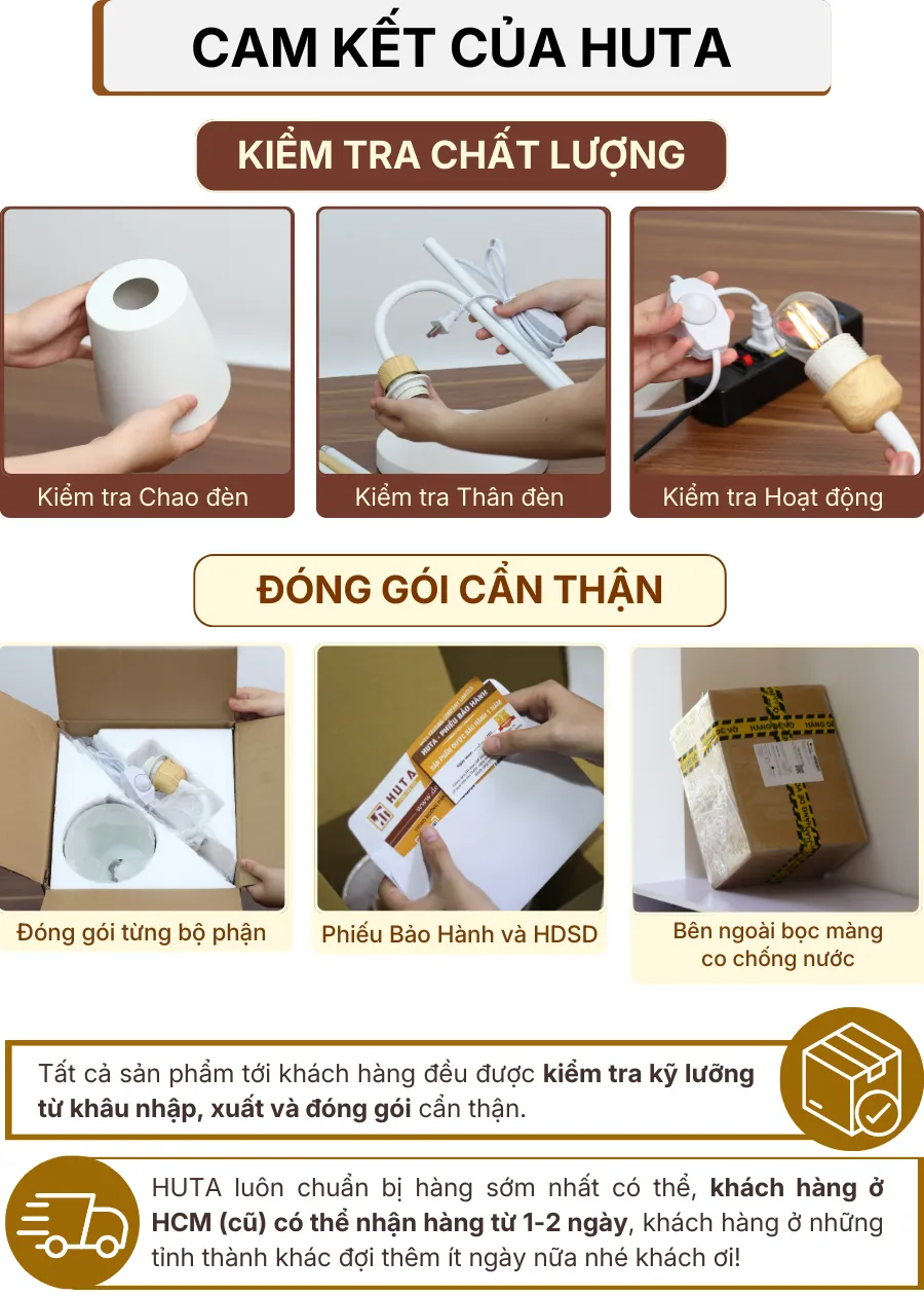 7. CHÍNH SÁCH BẢO HÀNH VÀ CAM KẾT CỦA HUTA