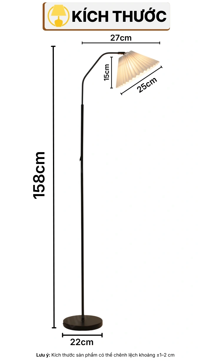 THÔNG SỐ KỸ THUẬT ĐÈN CÂY ĐỨNG ĐÈN SÀN KT6