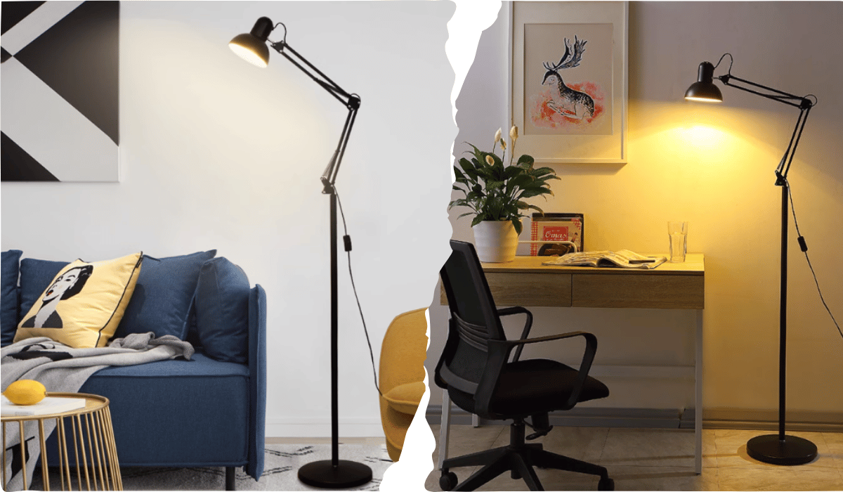 Đèn Cây Đứng Đọc Sách HUTA Light For Life KC01 Trang Trí Phòng Khách Phong Cách Bắc Âu Ba Màu Sáng