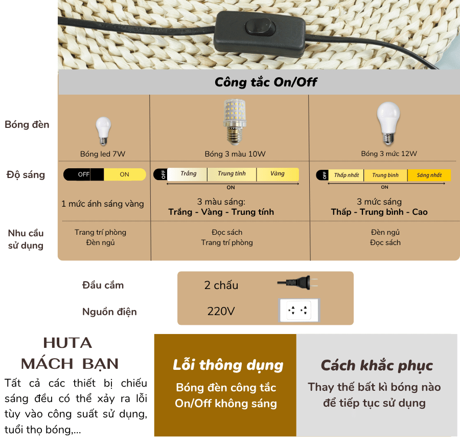 2. Thông số kĩ thuật đèn cây đứng mã KT01